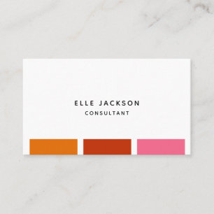 Carte De Visite Écran de couleur minimaliste à Personnaliser clair