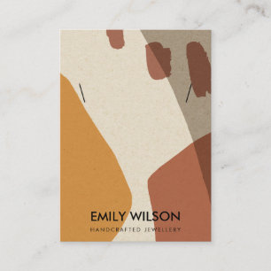 CARTE DE VISITE ÉCRAN DE LA COUCHE D'ART TERRACOTTA ABSTRAITE MOD