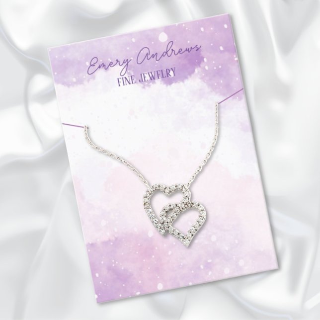 Carte De Visite Écran de porte-bijoux de créateur violet (Créateur téléchargé)