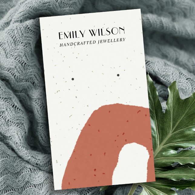 CARTE DE VISITE ÉCRAN DE RECHERCHE ABSTRAIT EN TERRACOTTE CÉRAMIQU (Créateur téléchargé)