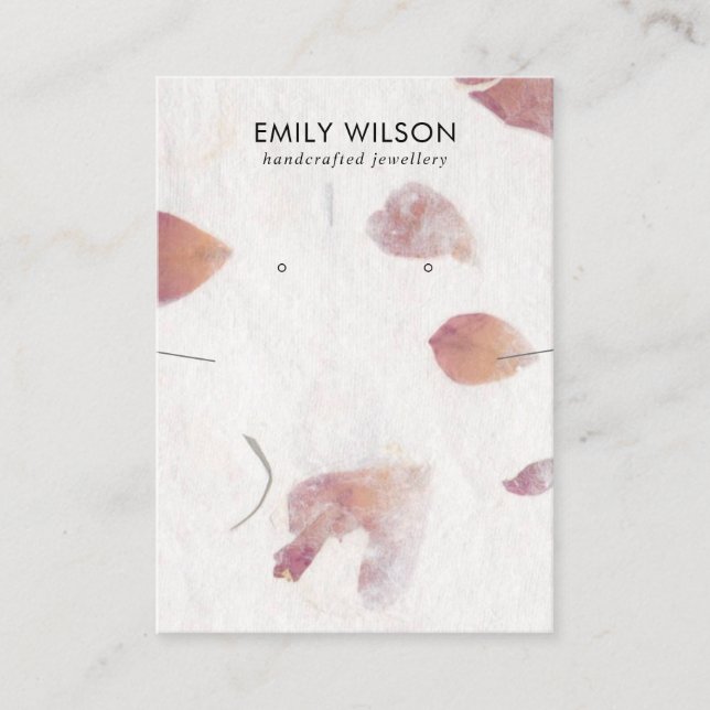 CARTE DE VISITE ÉCRAN DE RESTAURATION DE PAPIER FABRIQUÉ À LA MAIN (Devant)