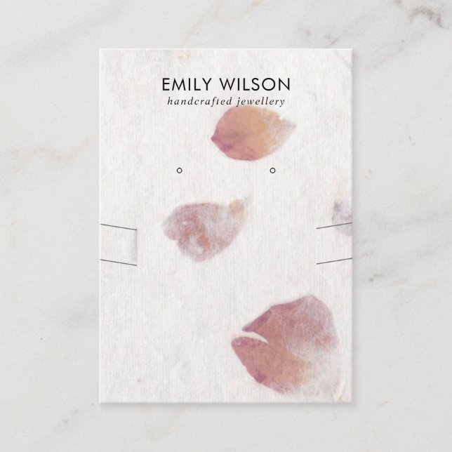 CARTE DE VISITE ÉCRAN DE RESTAURATION DE PAPIER FABRIQUÉ À LA MAIN (Devant)