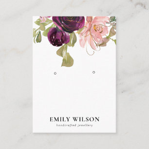 CARTE DE VISITE ÉCRAN DE RESTAURATION FLORALE ROSE DE BURGOUNDY G