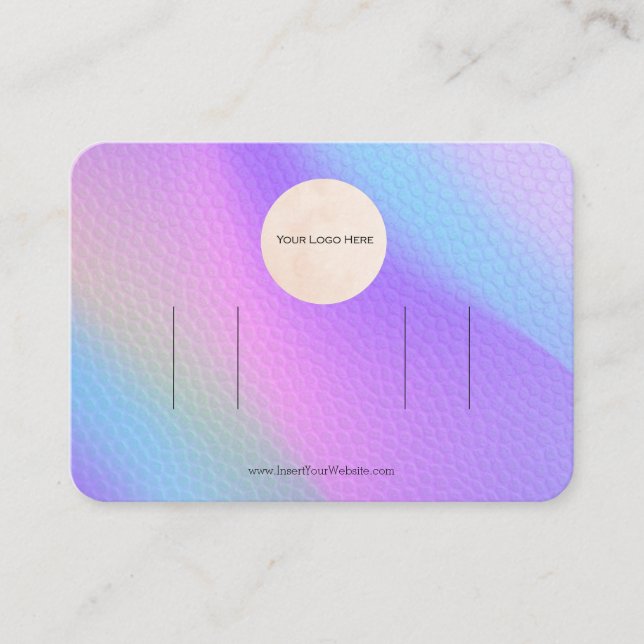 Carte De Visite Écran de votre logo Rainbow Double Bow (Devant)