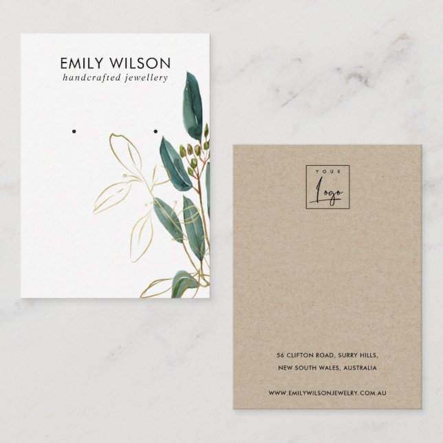 CARTE DE VISITE ÉCRAN D'ÉTUDE DE RESTAURATION DE LA FAUNE D'EUCALY (Devant / Derrière)