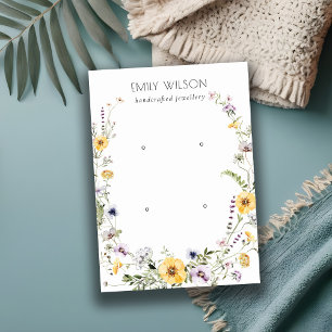 Carte De Visite Écran d'oreille à oreille Fleur sauvage jaune 2