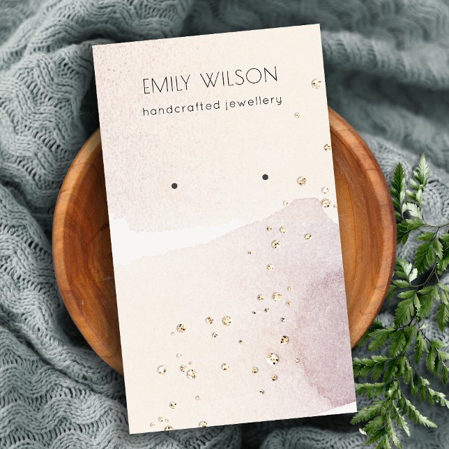 Carte De Visite Écran d'oreille Abstrait Gold Purple (Créateur téléchargé)