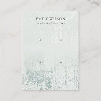 Carte De Visite Écran d'oreille Abstrait Silver Rain Aqua 2