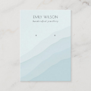 Carte De Visite Écran d'oreille Abstrait Sky Blue Waves