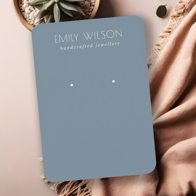 Carte De Visite Écran d'oreille bleu bouché simple minimal (Créateur téléchargé)