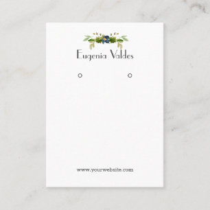 Carte De Visite Écran d'oreille bleu chic