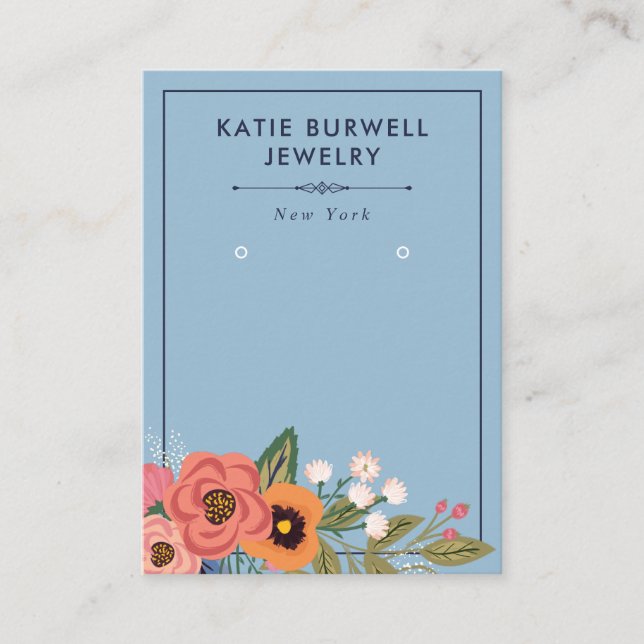 Carte De Visite Écran d'oreille bleu clair (Devant)