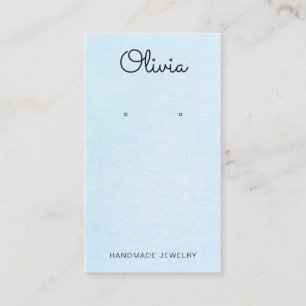 Carte De Visite Écran d'oreille bleu pastel mignon
