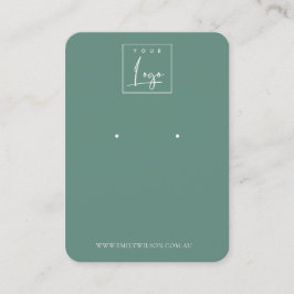 Carte De Visite Écran d'oreille bleu sombre minimal