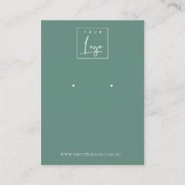 Carte De Visite Écran d'oreille bleu sombre minimal