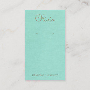 Carte De Visite Écran d'oreille bleu turquoise