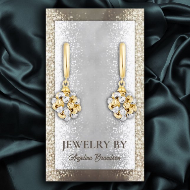 Carte De Visite Écran d'oreille brillant Parties scintillant or ar (Perfect for business)