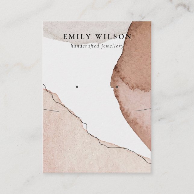 Carte De Visite Écran d'oreille Brown Abstrait (Devant)