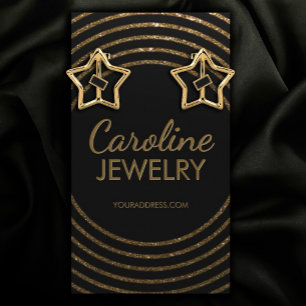 Carte De Visite Ecran d'oreille circulaire à billes d'or