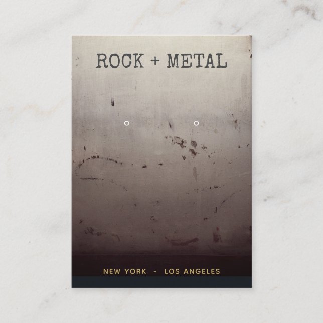 Carte De Visite Écran d'oreille cool de texture de broyage industr (Devant)