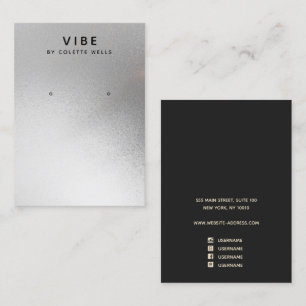 Carte De Visite Écran d'oreille cool Satin Silver