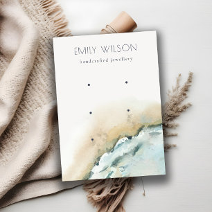 Carte De Visite Ecran d'oreille de la plage de sable des vagues de