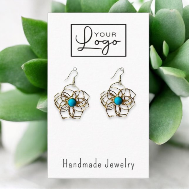 Carte De Visite Écran d'oreille de votre logo Médias sociaux Code  (Créateur téléchargé)