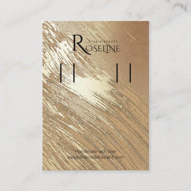 Carte De Visite Écran d'oreille du logo en or transparent (Devant)