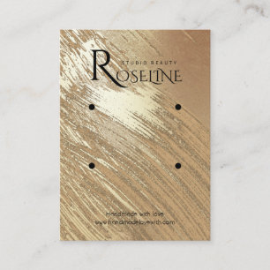 Carte De Visite Écran d'oreille du logo en or transparent