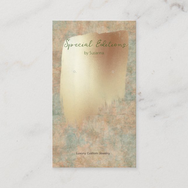 Carte De Visite Écran d'oreille du logo Golden Swash 2 (Devant)