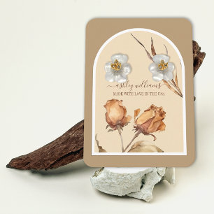 Carte De Visite Écran d'oreille du Rose de script Arc rétro