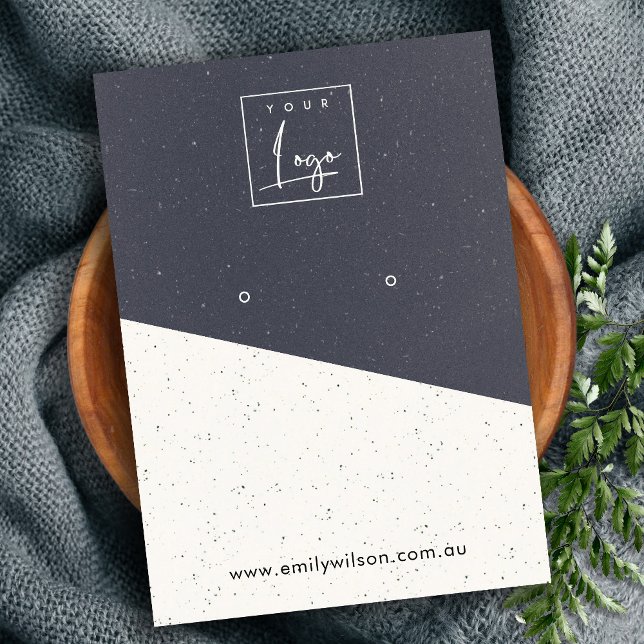 Carte De Visite Écran d'oreille en céramique Black White Texture L (Créateur téléchargé)