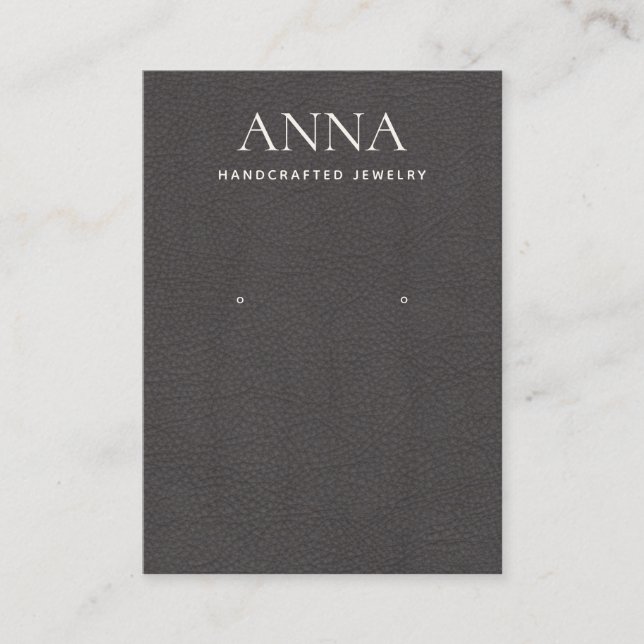 Carte De Visite Écran d'oreille en cuir Brown (Devant)