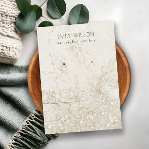 Carte De Visite Écran d'oreille en marbre Parties scintillant doré