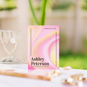 Carte De Visite Écran d'oreille en marbre rose moderne