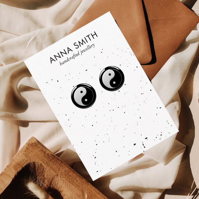 Carte De Visite Écran d'oreille en marbre Terrazzo Stone Kraft (Créateur téléchargé)