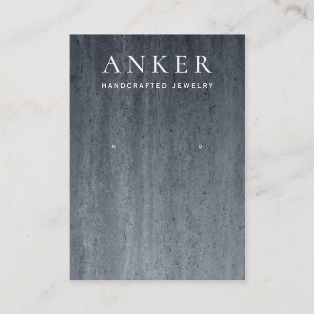 Carte De Visite Écran d'oreille en pierre gris charbon (Devant)