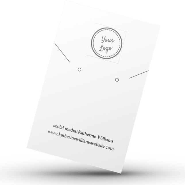 Carte De Visite Écran d'oreille et de collier blanc |Ajouter votre (Créateur téléchargé)