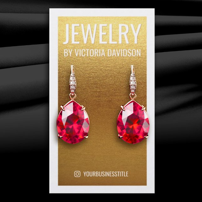 Carte De Visite Écran d'oreille Faux Gold Foil Blanc (Perfect for business)