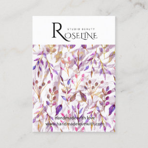 Carte De Visite Écran d'oreille mignonne Pastel Printemps violet