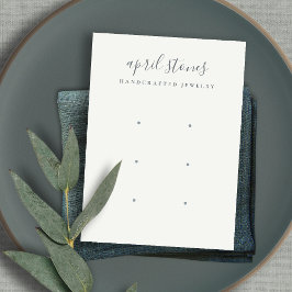 Carte De Visite Écran d'oreille minimal noir gris blanc 3