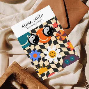 Carte De Visite Écran d'oreille Motif rétro Trippy super