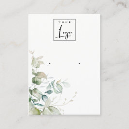 Carte De Visite Écran d'oreille Pastel Blue Green Foliage Bunch 