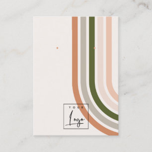 Carte De Visite Écran d'oreille Retro Rainbow Desert Chic Logo