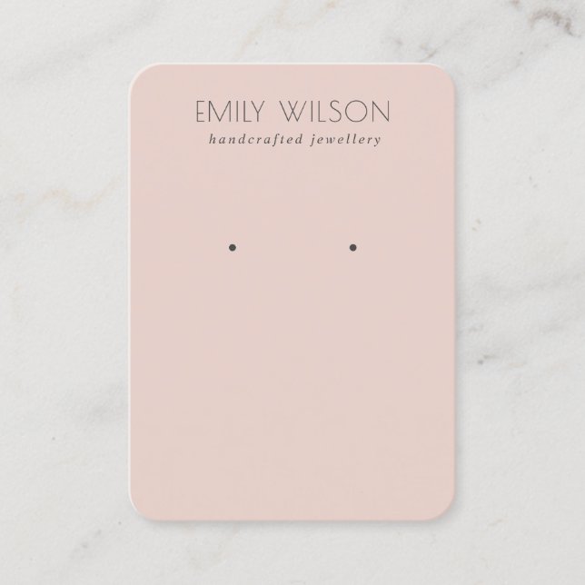 Carte De Visite Écran d'oreille rose Rose simple minimal (Devant)