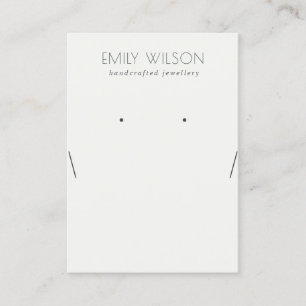 Carte De Visite Écran d'oreille simple en noir et blanc