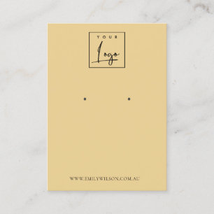Carte De Visite Écran d'oreille simple ocre jaune muté