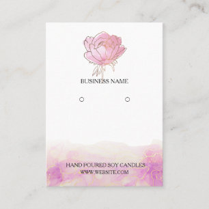 Carte De Visite Écran d'oreilles rose Peony
