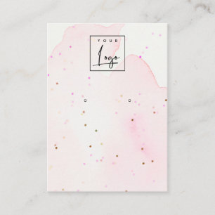 Carte De Visite Écran du logo Abstrait Confetti Blush Stud Elevage
