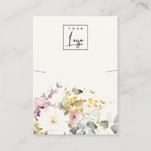Carte De Visite Écran du logo Pastel Floral Bunch